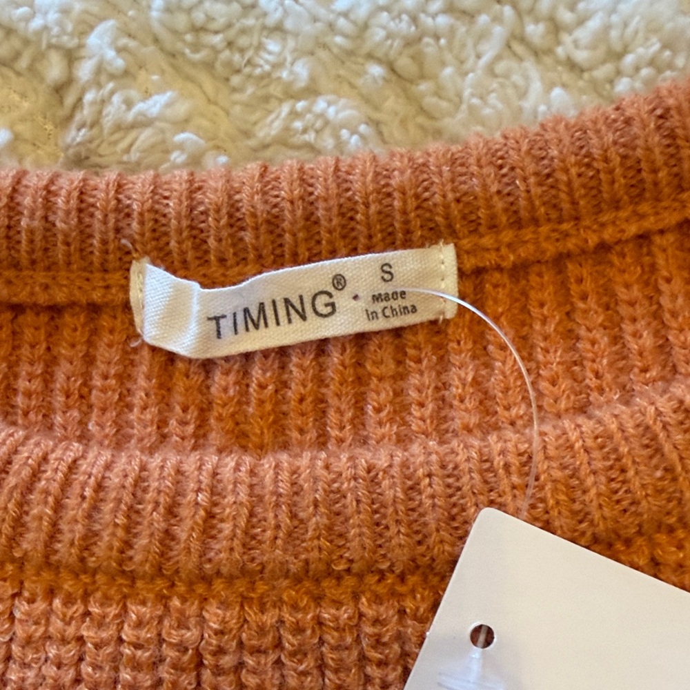 Timing Women's Colorblock Sweater - Pink, Red, and Brown - Picture 2 of 8
